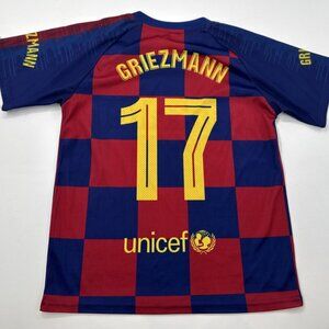 FC Barcelona Antoine Griezmann #17 Ralkuten Jersey Youth Large Soccer Shirt